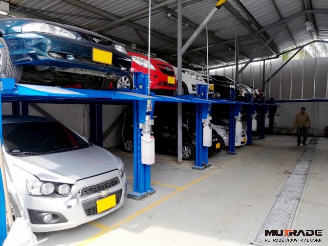 4 post hydraulic mota parking lift mutrade CE TUV EAC high quality china farashin 4