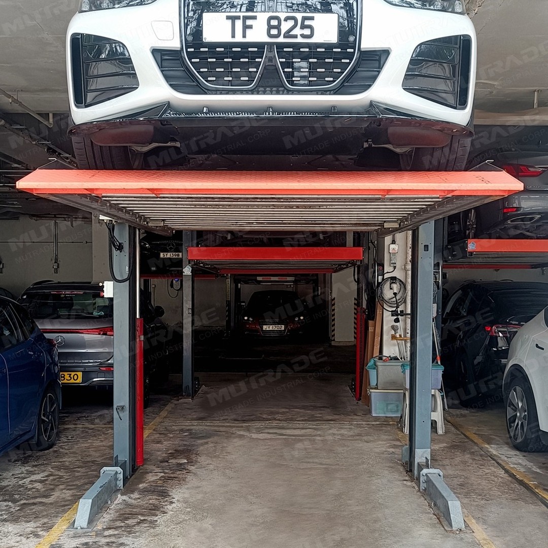 MAXIMIZING PARKING SPACE EFFICIENCY: 2-POST CAR PARKING LIFTS  HYDRO-PARK 1127  TRANSFORM RESIDENTIAL PARKING IN HONG KONG