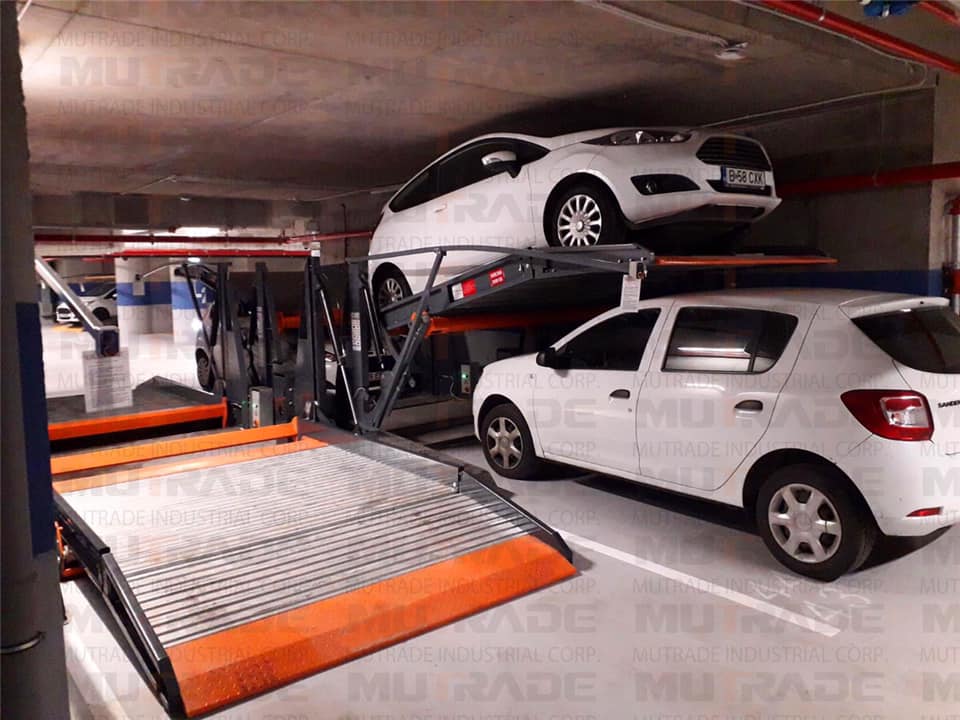 TPTP-2 tilted parking lift low ceiling parking lift