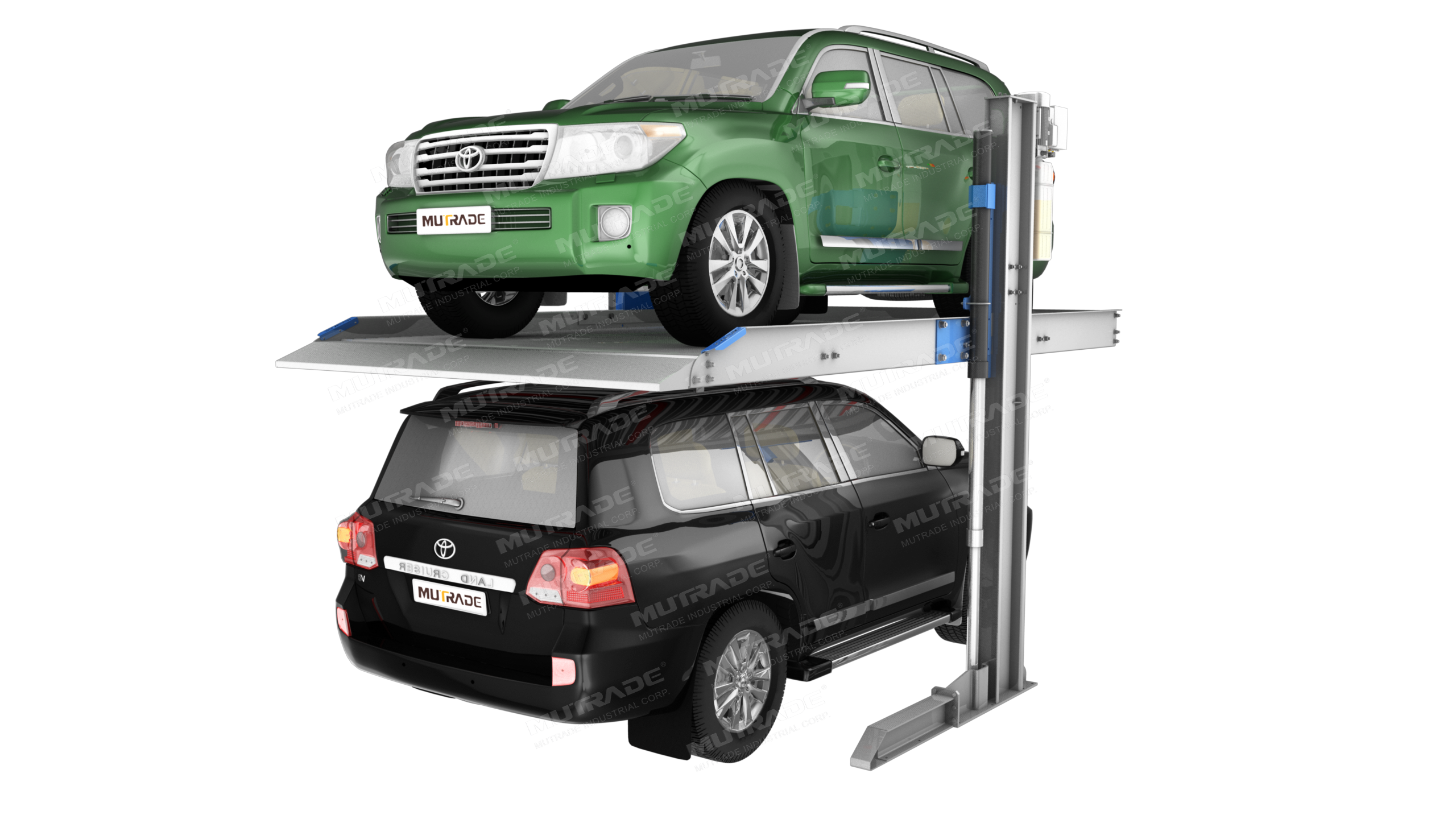 two post hydraulic smart car parking lift two floor car stacker 