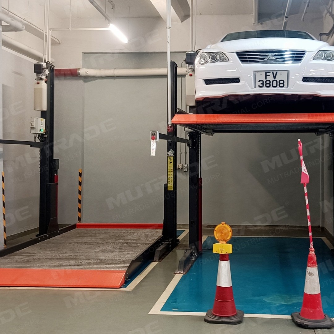 MAXIMIZING PARKING SPACE EFFICIENCY: 2-POST CAR PARKING LIFTS  HYDRO-PARK 1127  TRANSFORM RESIDENTIAL PARKING IN HONG KONG