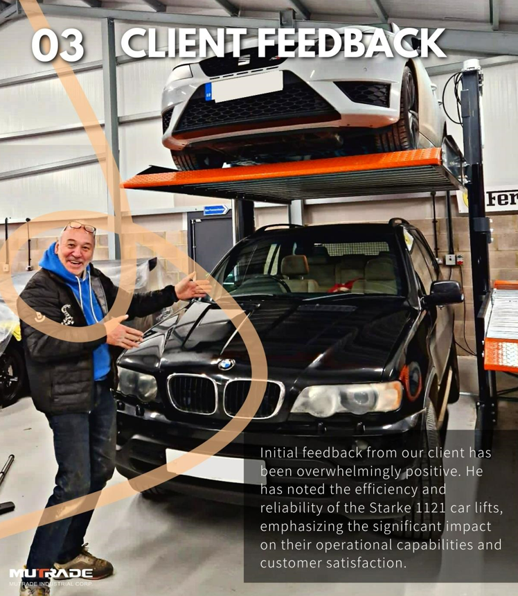 REVOLUTIONIZING CAR STORAGE FACILITIES: MUTRADE STARKE 1121 TWO-POST PARKING LIFT PROJECT IN THE UK