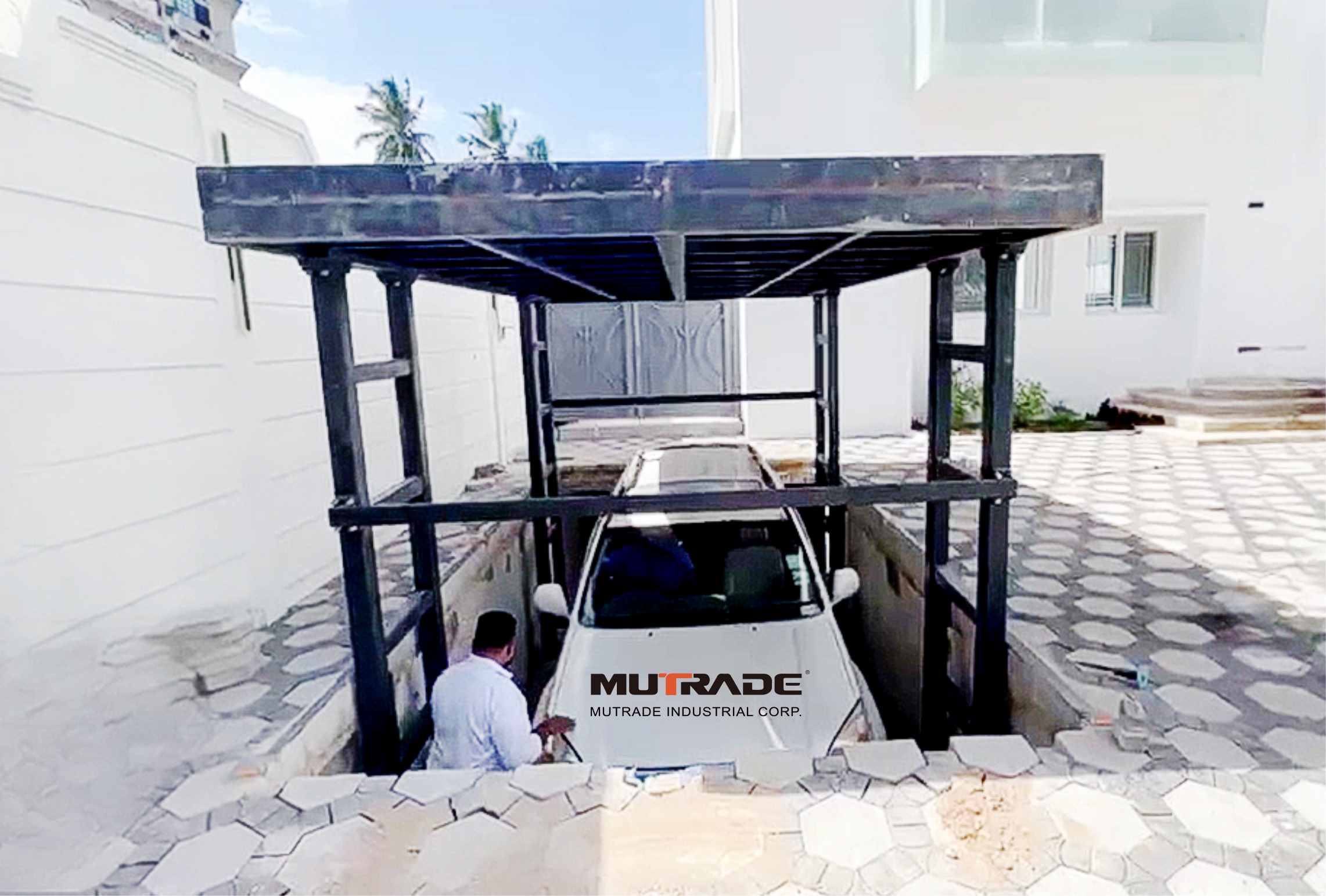 Ihe ọhụrụ Platform Double Scissor Lift Revolutionizes Parking Parking na Tanzania