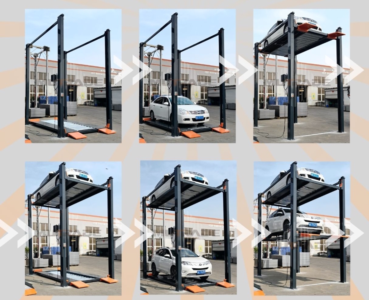 НР2525 6 НР2525 3 compact triple parking stacker cost effective three level car lift