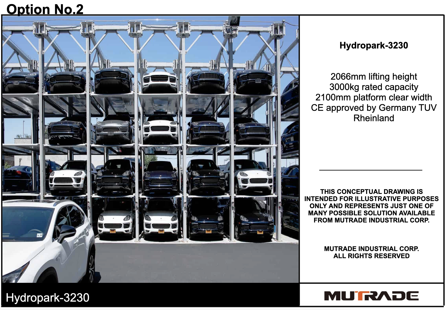 4 post car stacker hydraulic car starge lift HP3230 Mutrade